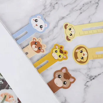 

30Pcs/Box Cute Cartoon Animal Paper Ruler Bookmark Message Card Books Clips Mini Diary Lable Stationery School Office Supplies
