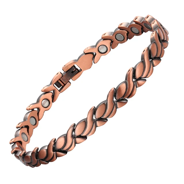 Pure Copper Magnetic Bio Energy Bracelets & Bangles for Women Healing Magnet Bracelet Blood Pressure Female Jewelry Wholesale copper bracelet