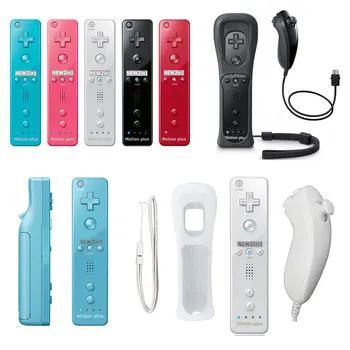 

Built-in Motion Plus Gamepad for Nintendo Wii Nunchuk Wireless Remote Controller for Nintend Wii with Silicone Case Joystick Joy