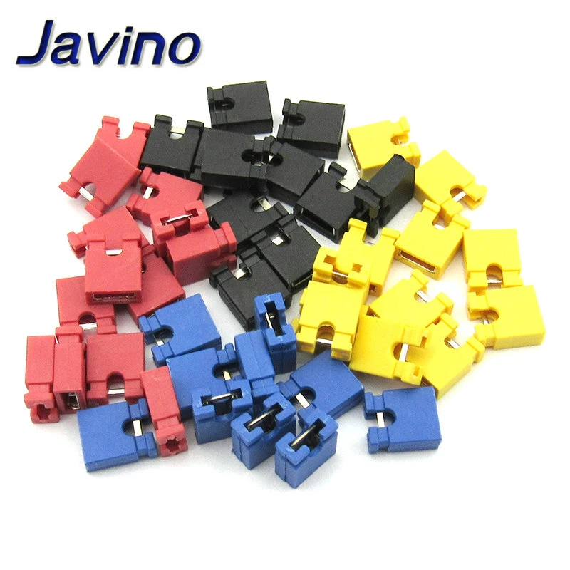 100pcs Pin Header Jumper blocks Connector 2.54 mm for 3 1/2 Hard Disk