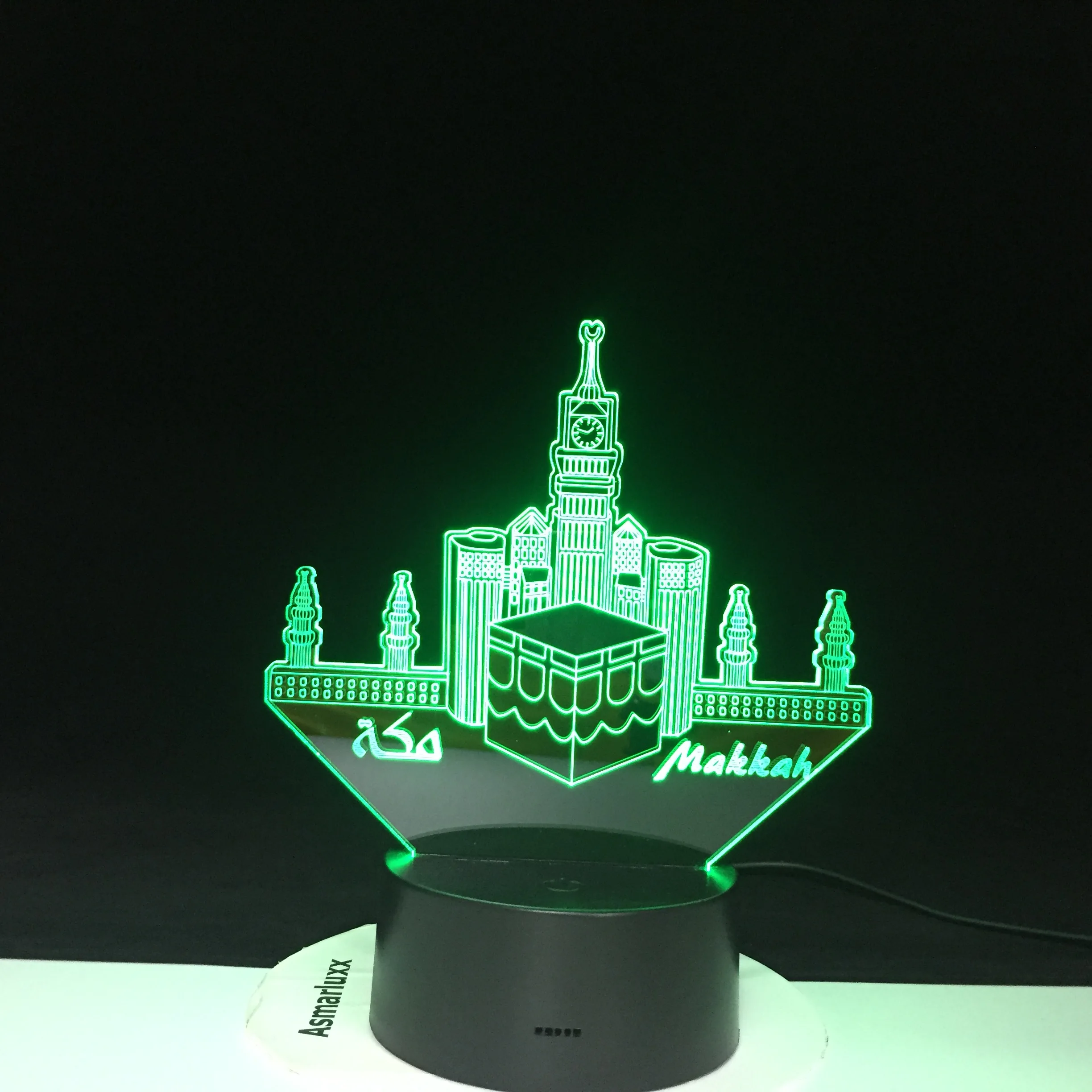 Мечетская мечеть мака 3d светодиодный ночсветильник лампа Usb домашний