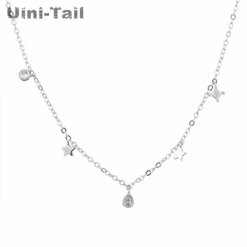 Женское Ожерелье с кисточкой Uini-Tail простое инкрустированное ожерелье из