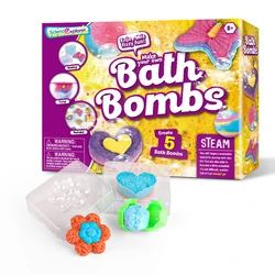 Boule de bain en forme de cœur, fleurs, bricolage, ensemble d'expérimentation scientifique, matériel fait à la main, jeu de cerveau pour enfant, jouet, cadeau 
