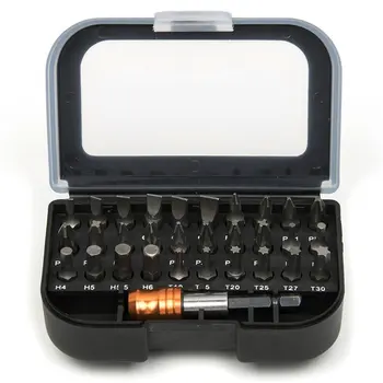 

31Pcs Screwdriver Bit Set Slotted/Philips/Pozi/Hex/Torx Head with 60mm Quick Release Hex Chuck Extension Adapter