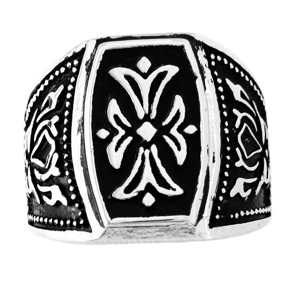 Fanssteel ювелирные изделия из нержавеющей стали цветок крест кольцо FSR11W34|band ring|ring