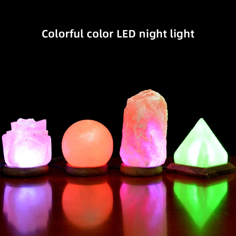 

Salt lamp Himalayan crystal salt lamp USB colorful creative night light night lighting LED lighting