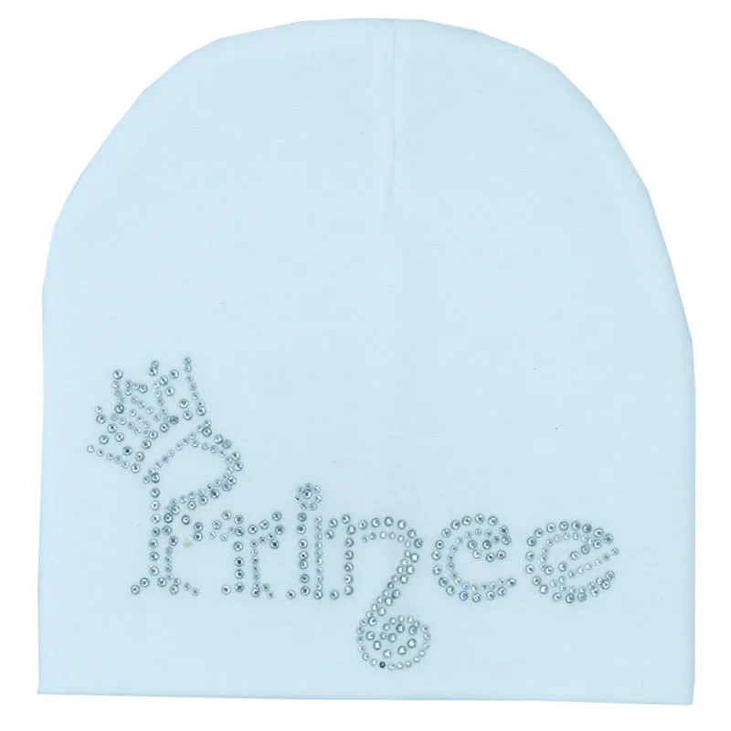 Baby boy and girl hat Autumn winter princess prince diamond Baby girl Hat Boy Cap Kids cotton Beanie bonnet cap Skullies Beanies