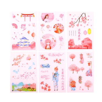 

Sakura sticker girl diary handbook sticker diy material student cute decorative stickers