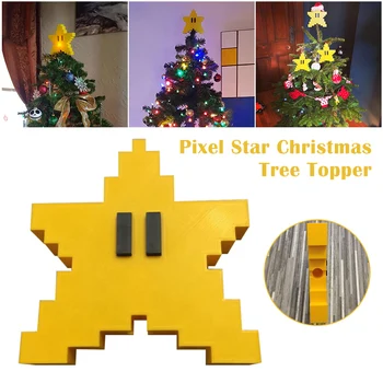 

Pixel Star Christmas Tree Topper 3D Star Shape Decorative Topper Decor for Christmas Tree Best Price