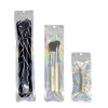 100 Pcs Hologram Aluminum Foil And Transparent Zip Lock Bags Long Plastic Pouch Watch Pen Jewelry Cosmetic Usb Data Cable Bags 1