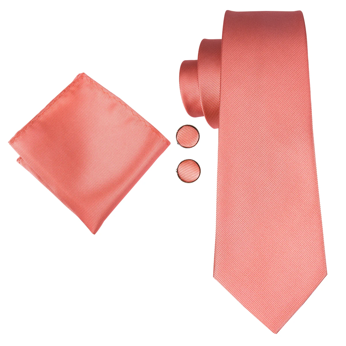 Hi Tie 150 см мужские коралловые Галстуки однотонный шелковый галстук для свадьбы