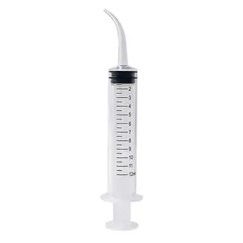 

5pcs Dental Disposable Elbow Syringe Dental Impression 12ml Curved Mixed Irrigation Syringe Syringes Conveyor Tip Washing P9G4
