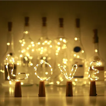 

2M1M LED Bottle Light String Battery powered Waterproof Wine Bottle DIY Warm LED Cork Light Wedding Party Decoration