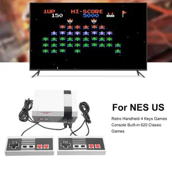 

2020 Retro Handheld 4 Keys Games Console Built-in 620 Classic Games for NES US Mini TV Handheld Game Console High Quality