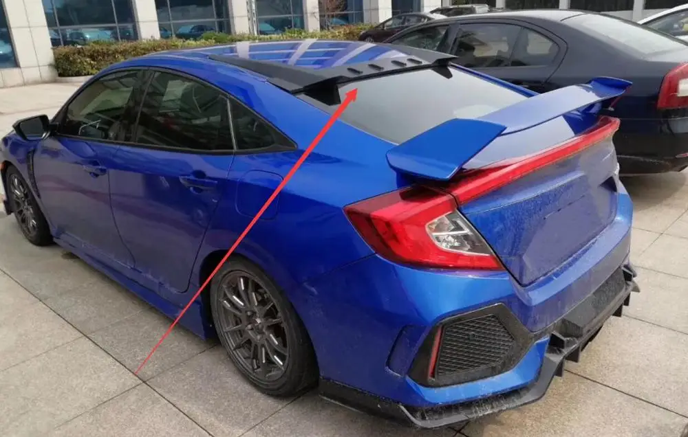 ABS углеродного волокна Цвет R Стиль Защита от солнца на заднее стекло авто крыши