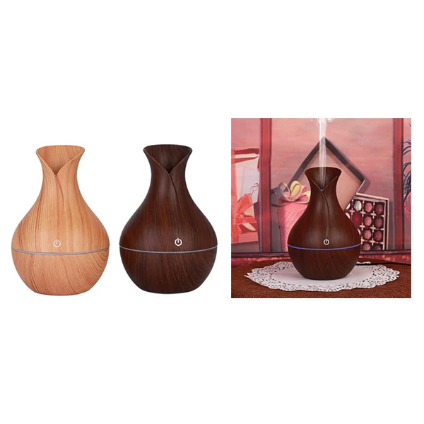 130ml Wood Grain USB Air Mist Humidifier Essential Oil Diffuser for Bedroom Office Car Yoga Spa Salon Aroma Diffuser Mist Maker