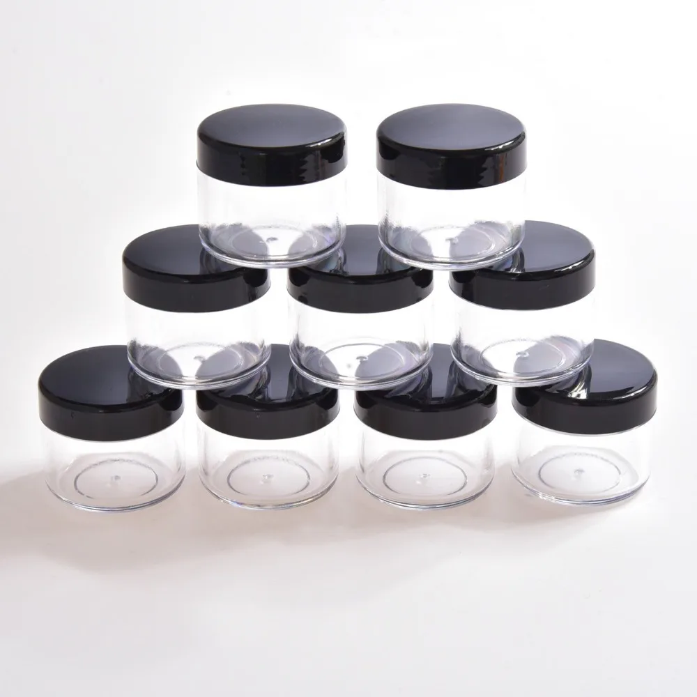 20Pcs 20ml Acrylic Round Clear Jars with Lids for Lip Balms Creams  DIY Make Up Cosmetics Samples lip gloss Containers Set