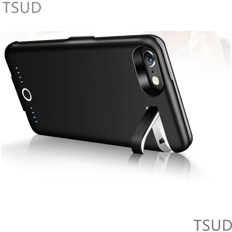 

8000mah high capacity battery charger case for iphone 6 6s 7 8 plus external stand holder charging for iphone 6 6s 7 8 plus