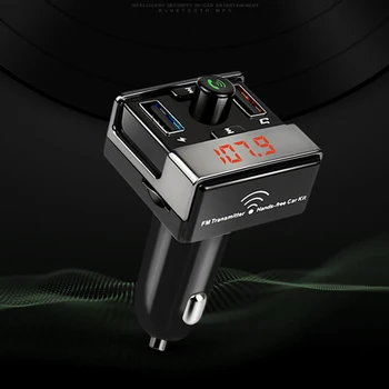 

Car Handsfree Wireless Bluetooth FM Transmitter MP3 Player Dual USB Phone Charger Support USB Flash Disk/TF Card