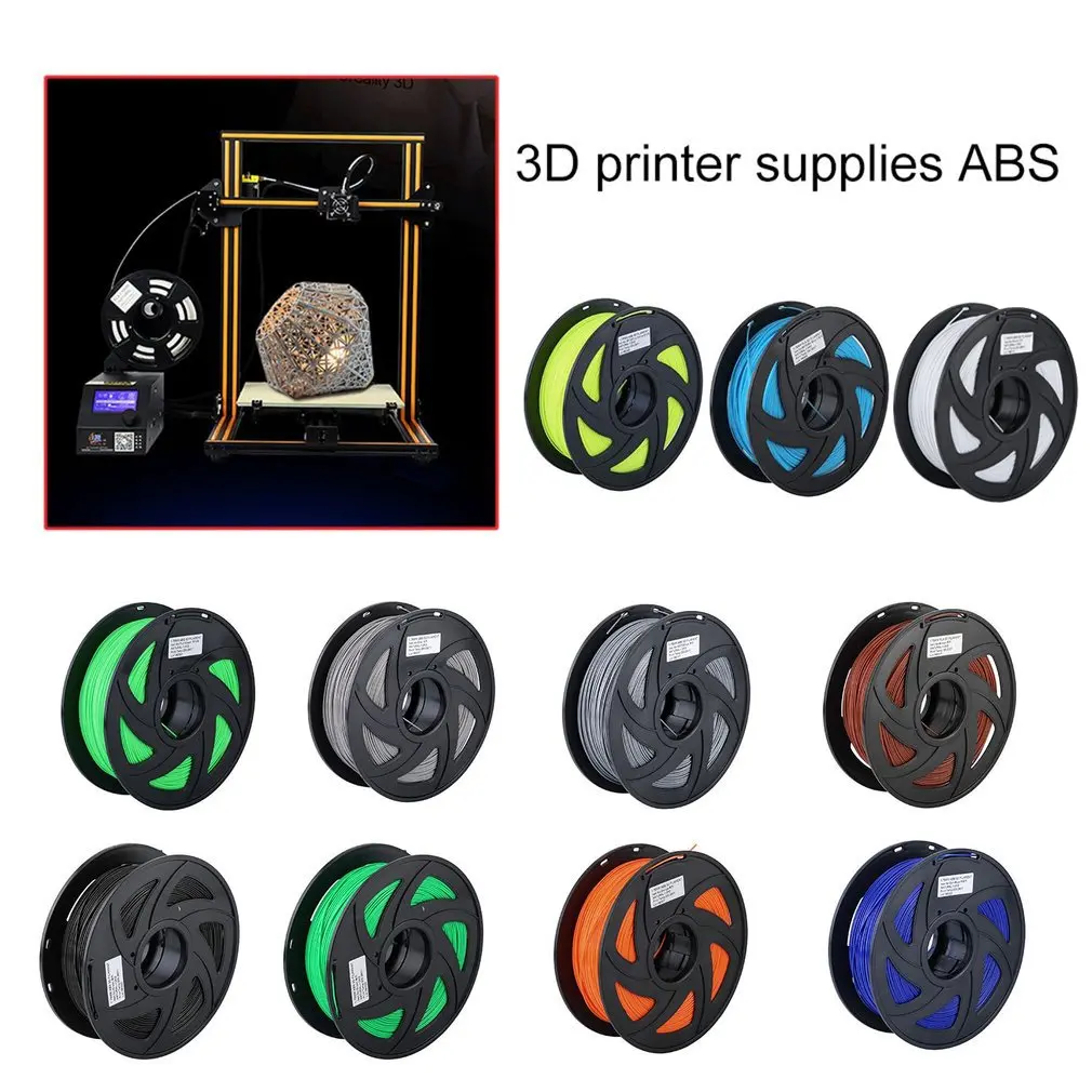 Высококачественный ABS 1,75 мм нить для 3d принтера материалы для печати рулон 1 кг подходит для большинства 3d принтеров гладкая печать