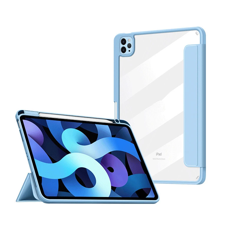 

Case for New iPad Air 4 2020 Magnetic Auto Wake Sleep Silky-Smooth Acrylic Protection Cover for iPad 10.9 with Pencill Holder