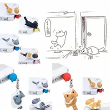 Универсальный милый кот пылезащитный Разъем 3,5 мм разъем для наушников для iPhone 6S samsung S10 Plus крышка телефонный порт для наушников 3,5 мм аксессуары