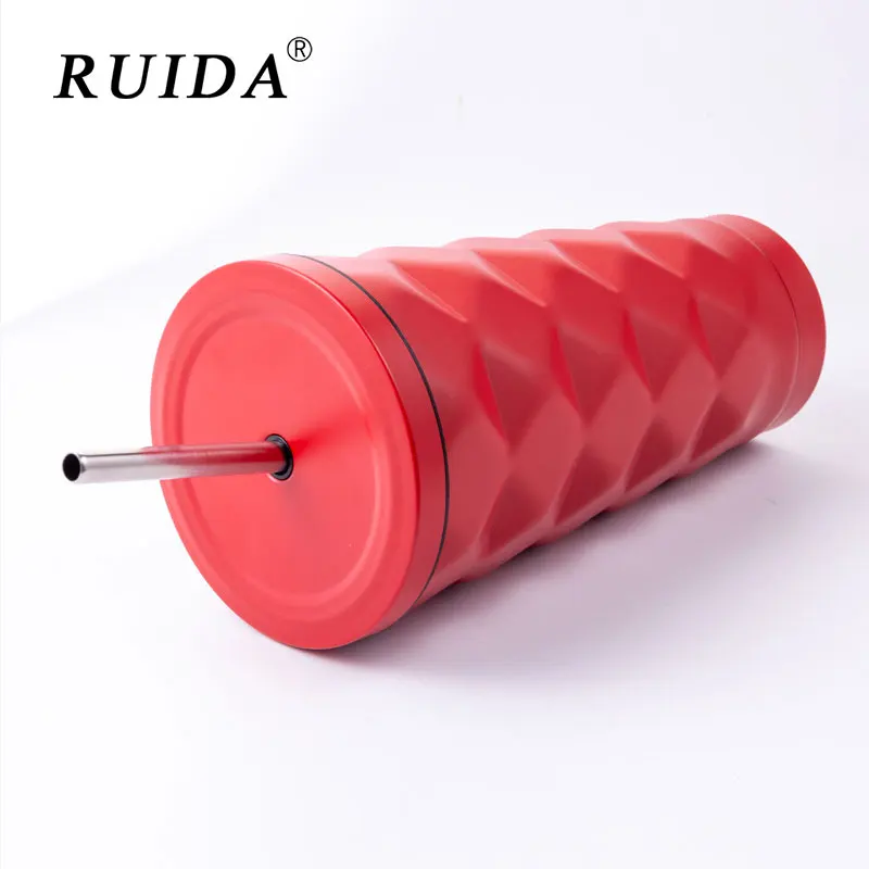 520ml Stainless Steel Vacuum Flasks Coffee Mug Milk Insulated Bottles Tumbler Thermos Cup Outdoor Travel Drink Bottle with Straw