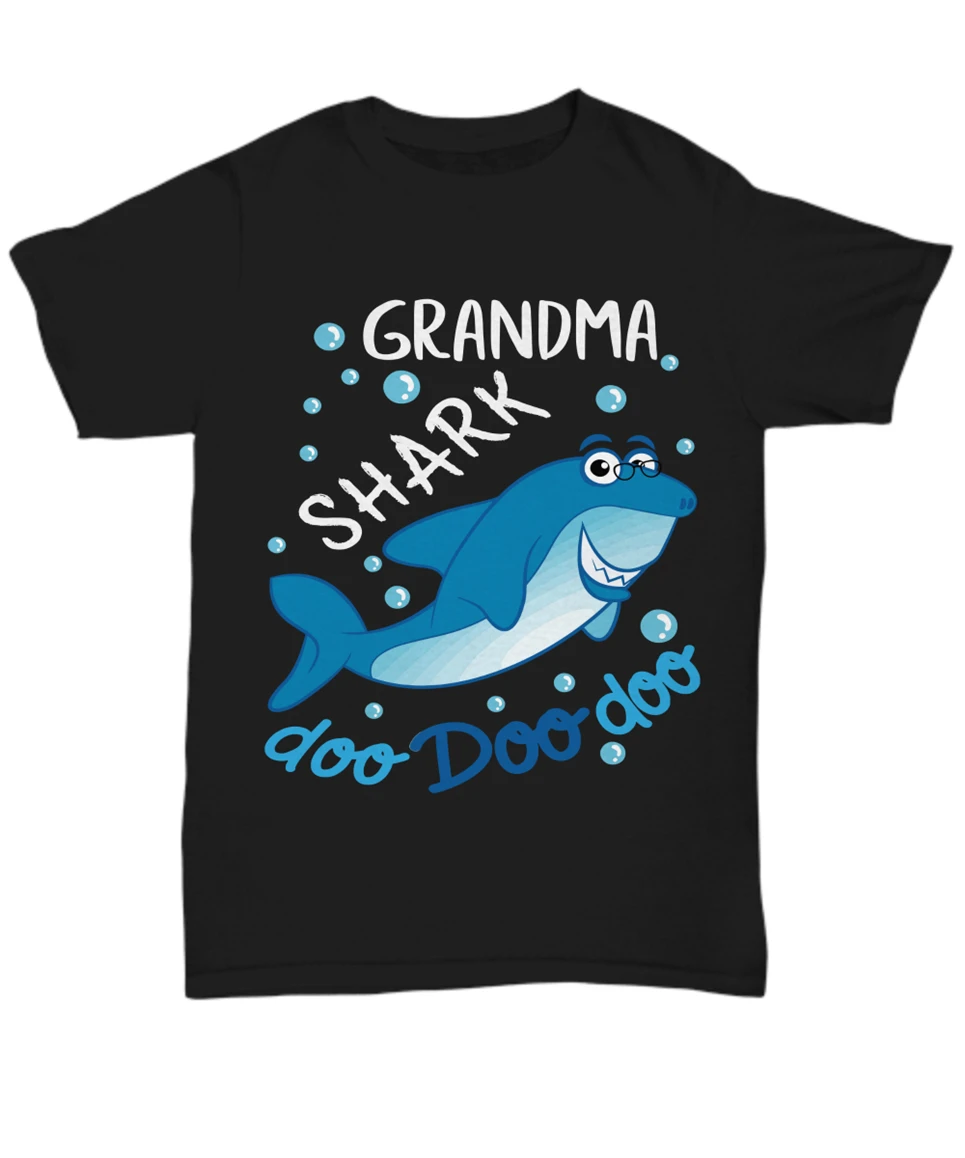 Забавная футболка с надписью Grandma Shark Doo для мамы подарок на день матери Женские
