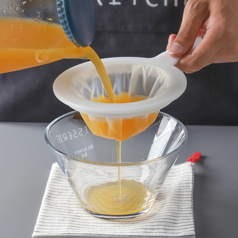 

Reusable Nylon Super Fine Colander 100 /200/ 400 Mesh Sieve Strainer Colander with Handle Honey Juice Tea Soymilk Coffee Filter