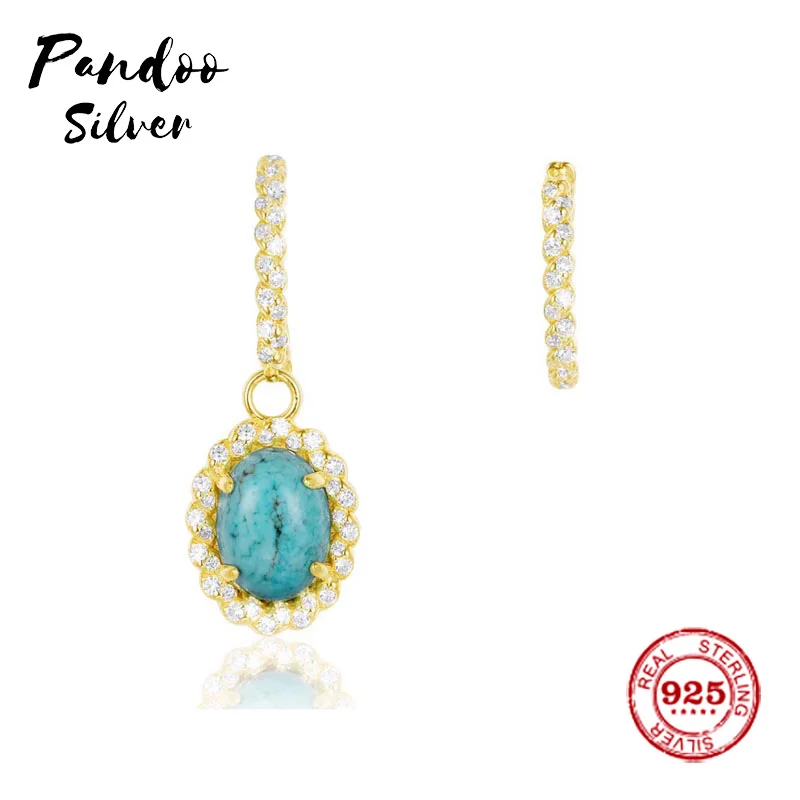 Pandoo модная подвеска Стерлинговое Серебро 1:1 копия, маленькая Асимметричная Лагуна Soleil серьги с камнями Роскошные ювелирные изделия подарок