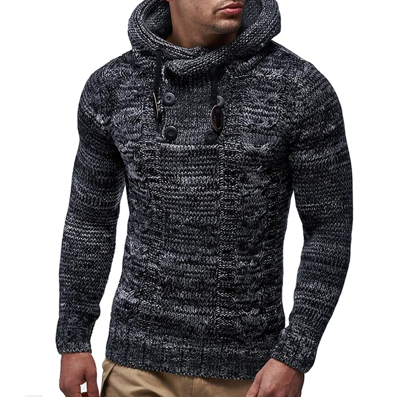 #Special Offers 2018 Autumn Winter Sweater Pullover Men Brand Casual Slim Sweaters Male Warm Thick Hedging Turtleneck Sweater XXL