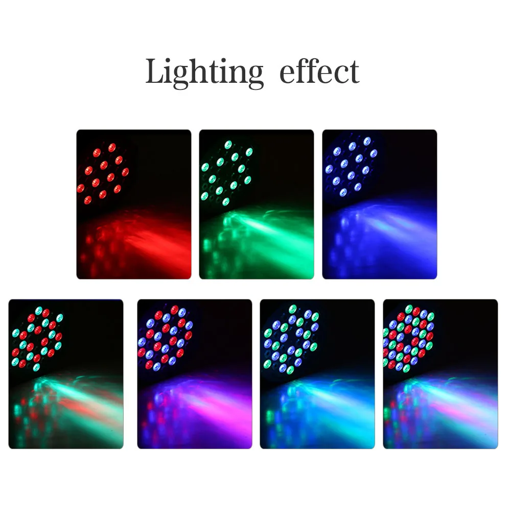 36 светодиодный RGB 3в1 сценический светильник s мини плоский светильник DMX 512 Звуковое управление DJ проектор Точечный светильник эффект для KTV Семейная свадьба