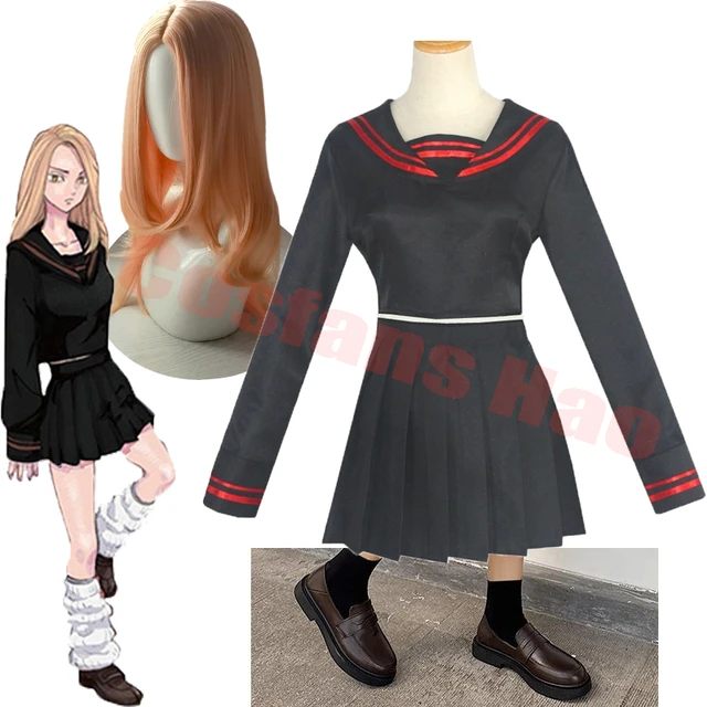 Anime Tokyo Revengers Shiba Yuzuha Sailor School Uniform Girls Skirt Suit Cosplay  Halloween Costume Women Dress Black Clothes - Cosplay Costumes - AliExpress