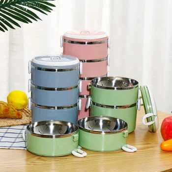 

Portable Bento Lunch Box Stainless Steel Thermal Insulated Meal Per Food Container Kitchen School Lunchboox For Kids Children