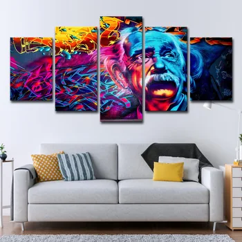 

New Canvas Inkjet Living Room Home Decoration Painting Art5Einstein Abstract Movie Poster Decorations Crafts Gifts