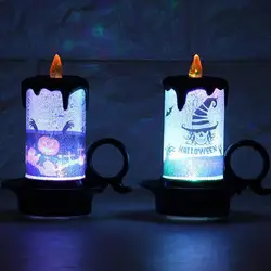 Хэллоуин беспламенная Светодиодная свеча лампа вечерние декор домашнего бара реквизит фонари HVR88