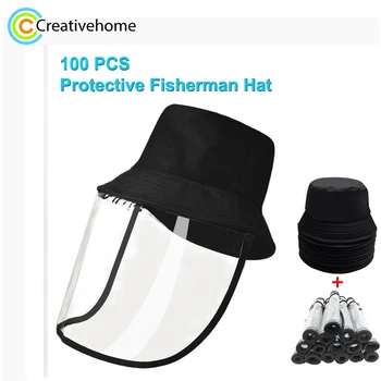 

PULUZ 50 PCS Anti-Saliva Splash Anti-Spitting Anti-Fog Anti-Oil Protective Bucket Hat Cap Mask Removable Face Shield