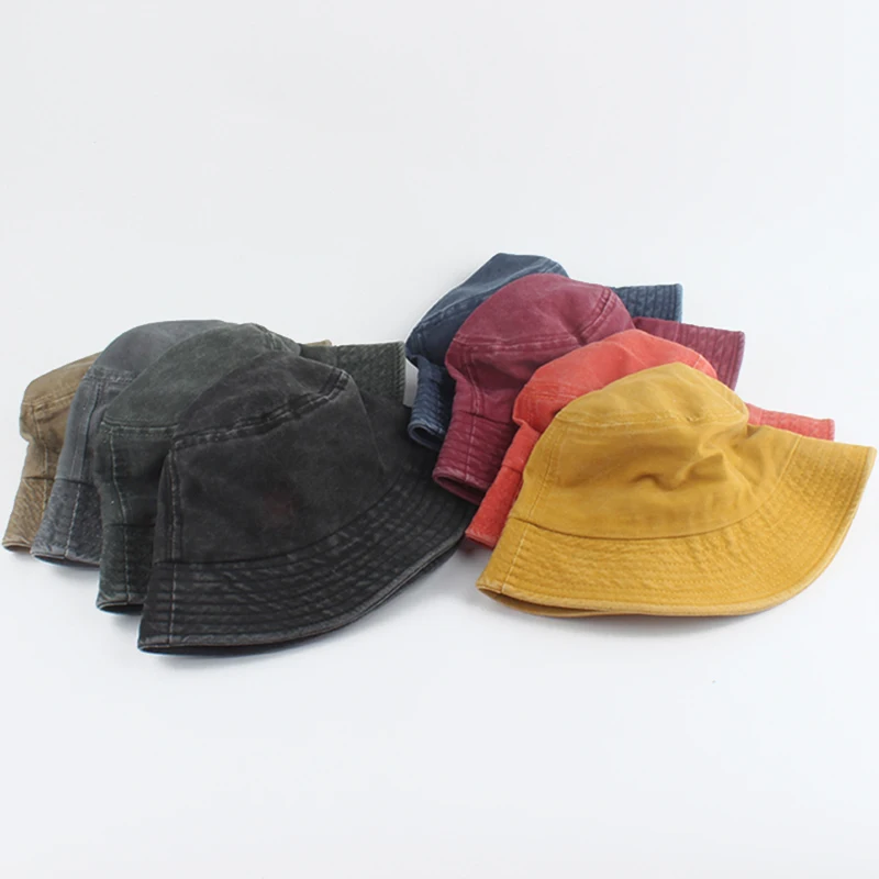 Sun Hats Fisherman Hat Denim Bucket Hats Sunscreen Hats Camping Hats Bucket Hats Sun Hat Washed Denim Bucket Hat Kids Wide Brim Cotton Fisherman Hat Girls Boys Summer Panama Sun Outdoor Beach Fishing Cap