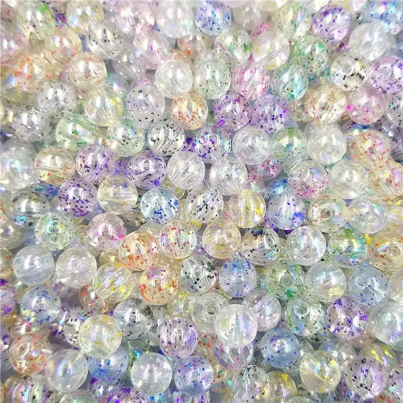 50PCS 8mm Clear Star Acrylic Dreamy bead Loose Spacer Beads DIY Fingdings New