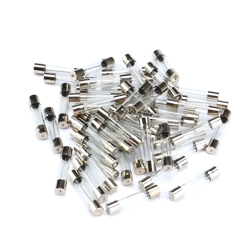 Glass Tube Fuses 100PCS Fast Blow Insurance Tube 5*20MM GLASS Quick Blow FUSE 250V 0.5A-20A