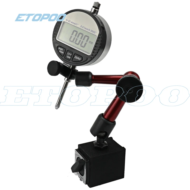 Dial Indicator Holder Mini Universal Flexible stand with Dial Test Indicator Magnetic Base Magnetic Correction Gauge