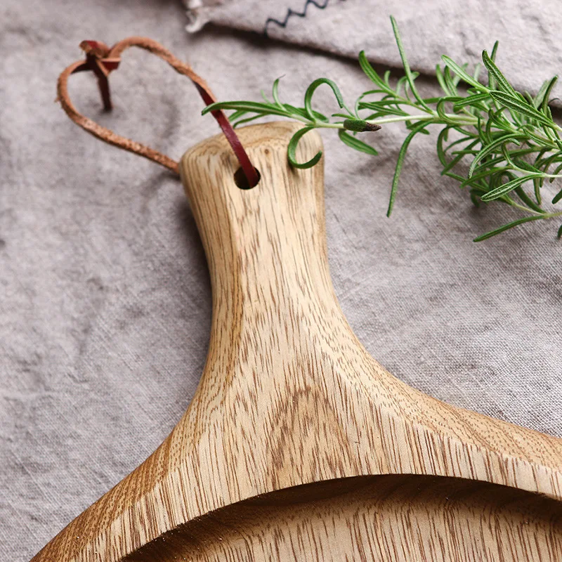 

Zebra Wood Bread Board Pizza Plate Circular Tray Western No Wax Non-Paint Cutting Board Handmade Solid Wood Show Cutting Board