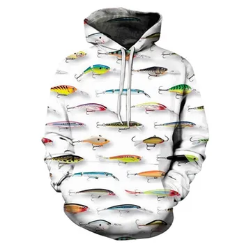 

3D Tropical Fish Funny Hoodies For Fishinger Fisherman Men Women Long Sleeve Hoody Sweatshirts Hooded Streetwear Hip Hop Jackets
