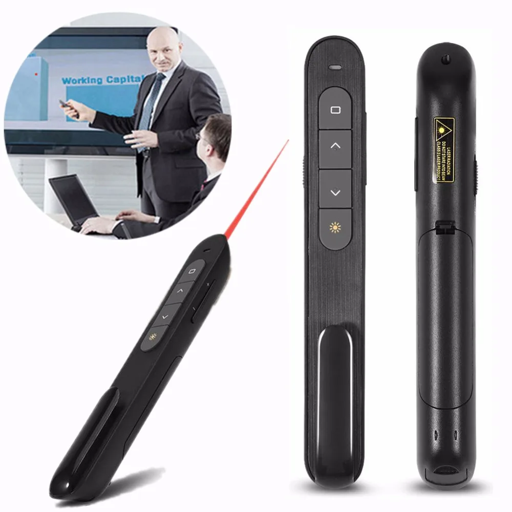 РЧ пульт дистанционного управления 2,4 ГГц беспроводной мини USB PowerPoint PPT Презентация указка ручка-пульт с USB Приемником Прямая поставка