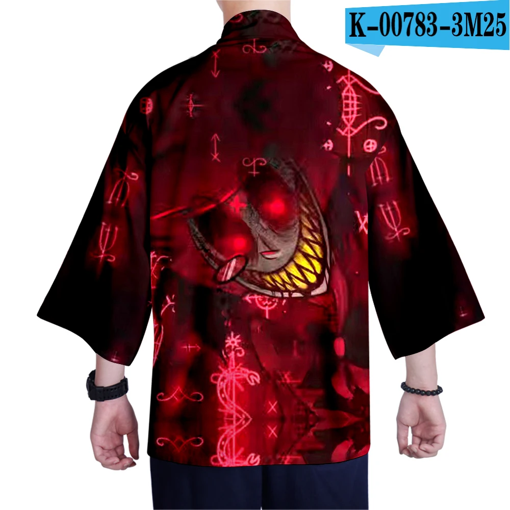 Хазбин рубашка для работника отеля кимоно традиционное юката мужское кимоно японский косплей хазюку хазбин отель кимоно рубашка уличная одежда - Цвет: C