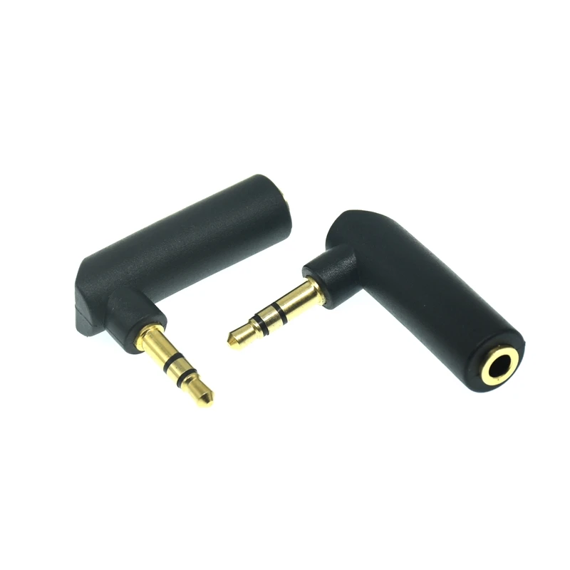 3.5mm Male to Female 90 Degree Right Angled Adapter Converter Headphone Audio Microphone Jack Stereo Plug Connector 3 5mm female jack to 3 5mm male plug right angle connector audio cable 90 degree audio adapter for mobile phones tablet computer