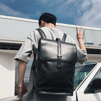 

2020 New Backpack Male Korean Version of the Cortical Trend Flip chou dai Fashion Backpack Bag Business Backpack