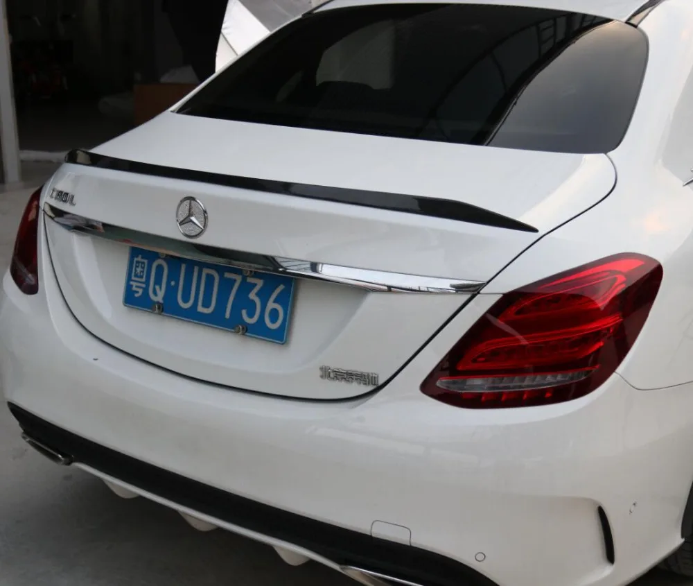 Углеродное волокно заднего крыло багажника выступ Спойлеры на протяжении 15-18 Benz C-класс W205 C180 C200 C260