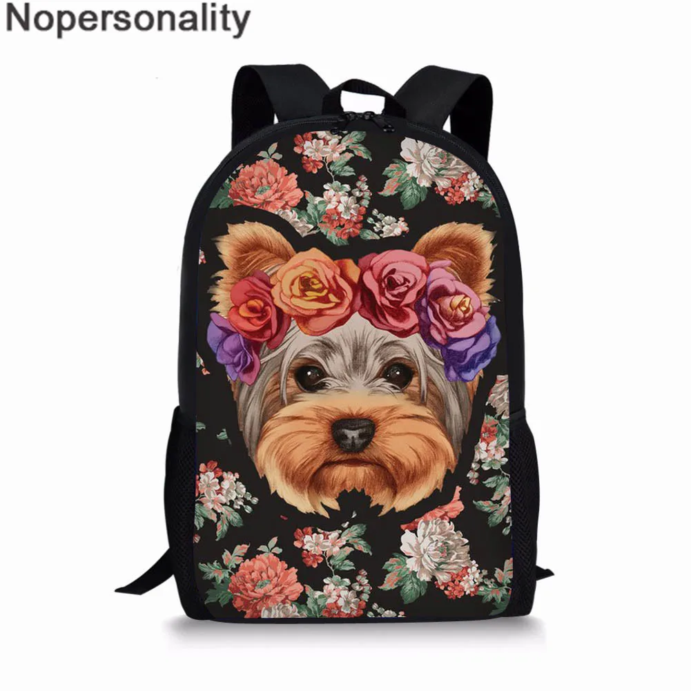 Nopersonality милый Schnauzer рюкзак для детей девочек школьные рюкзаки для мальчиков повседневная школьная Студенческая сумка пакет женский рюкзак Mochila - Цвет: Z2505C