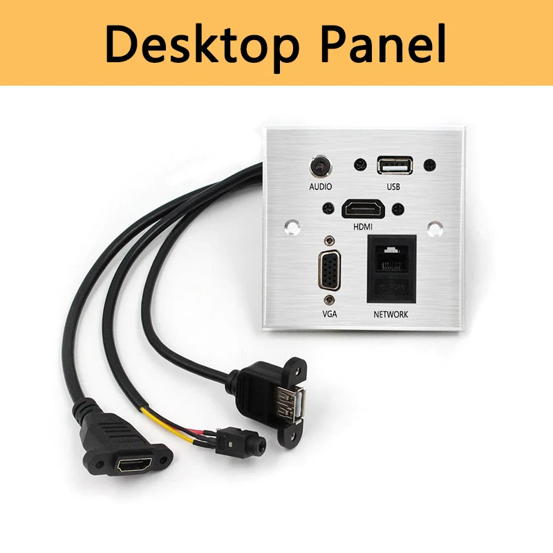 HDMI VGA Аудио настольная панель Переключатель USB3.0 зарядное устройство и сетевой